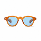 Legacy ATHENS Amber frame blue ice polarized lens front view on pure white