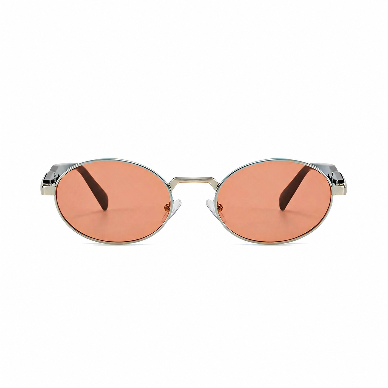 Legacy DUBLIN Silver frame rose lens front view on pure white