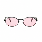 Legacy DUBLIN Black frame pink lens front view on pure white