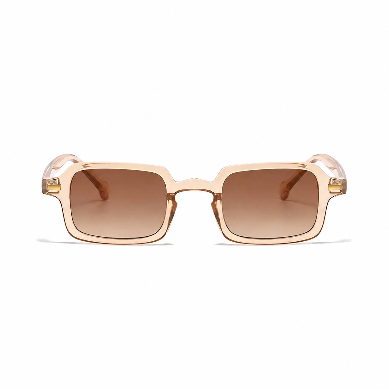 HELSINKI sand frame gradient brown lens front view on pure white