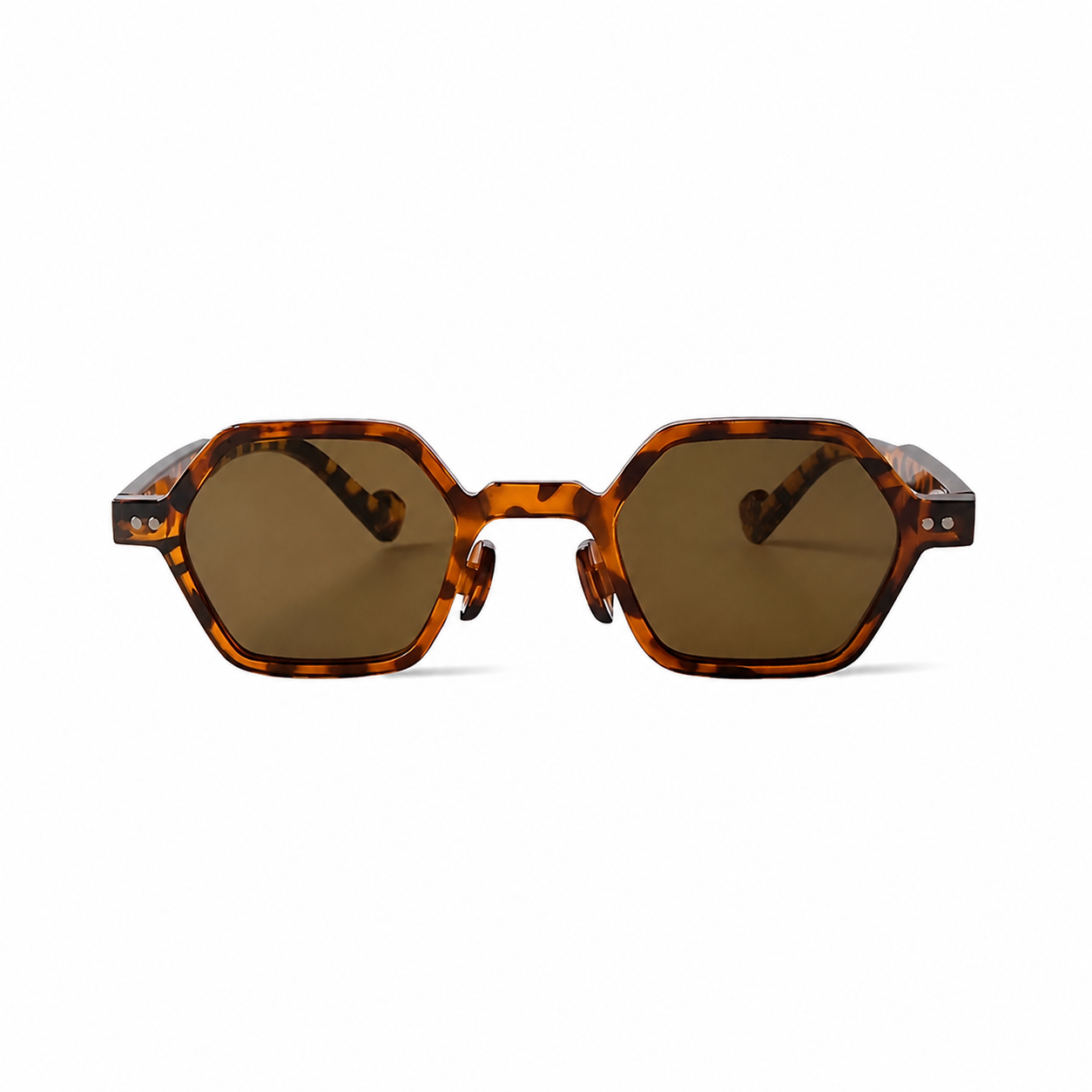 Legacy MARSEILLE tortoise frame brown lens front view on pure white