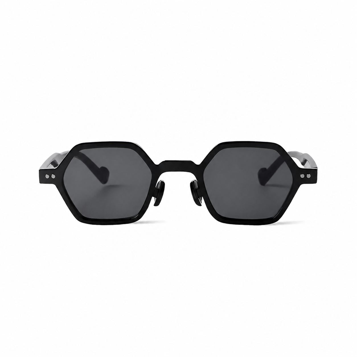 Legacy MARSEILLE black frame black lens front view on pure white
