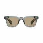 Legacy MEDELLIN Green frame brown lens front on pure white background