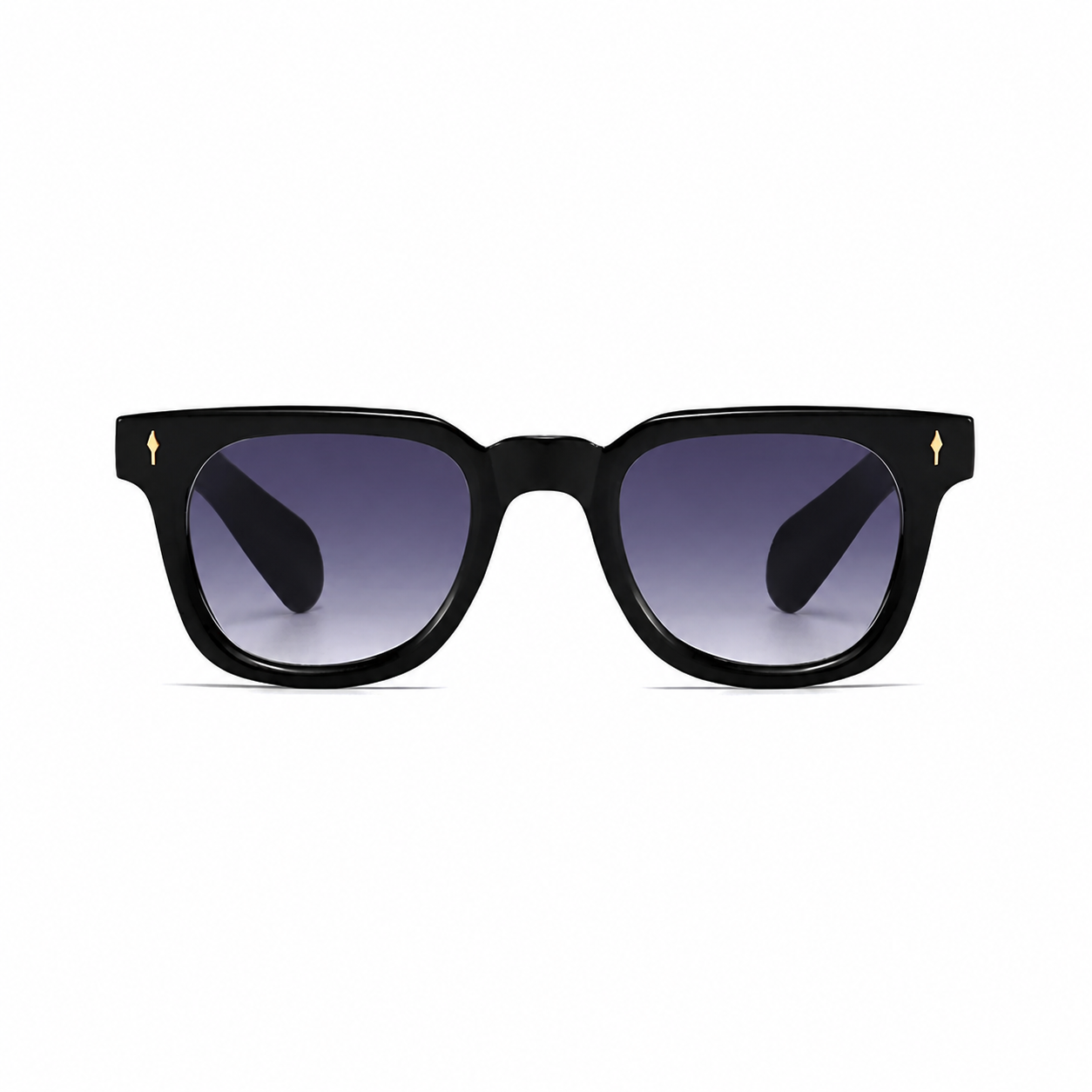 Legacy MEDELLIN Black frame violet gradient lens front on pure white background