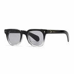 Legacy MEDELLIN Black clear frame grey lens angle on pure white background