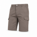 Legacy men's gray cargo shorts on invisible mannequin, diagonal front view