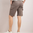 Rear view of Legacy men's gray cargo shorts