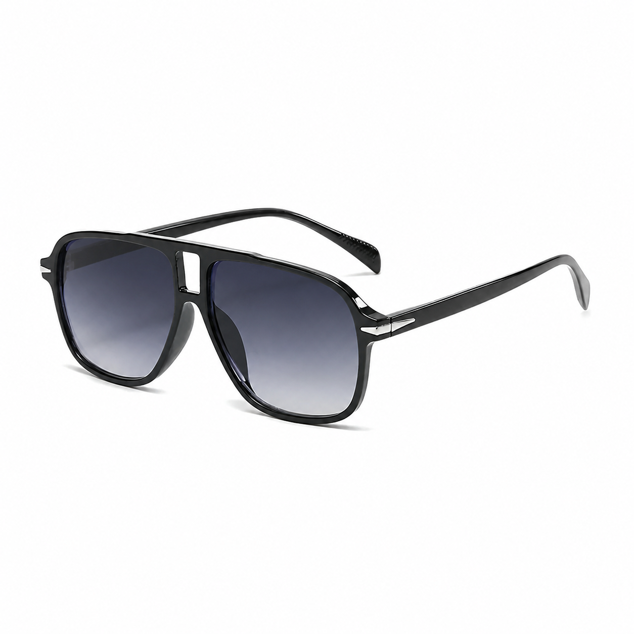 Legacy MONACO black frame navy lens angled view