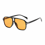 Legacy MONACO black frame orange lens angled view
