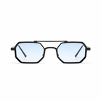 MONTREAL black frame light blue lens front view on pure white