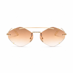 Legacy TANGIER gold frame rose fade lens front view on pure white