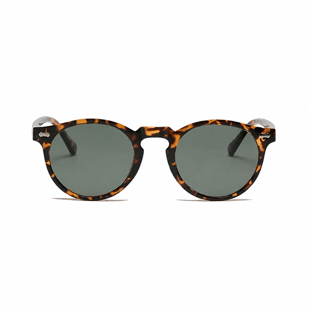 VANCOUVER tortoise frame green lens sunglasses front view