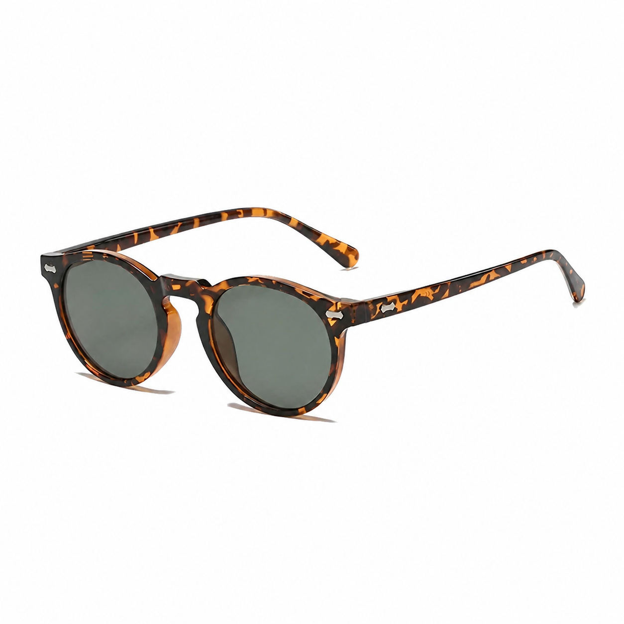 VANCOUVER tortoise frame green lens sunglasses angle view