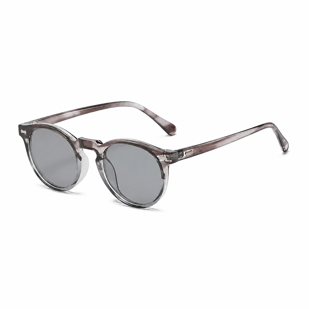 VANCOUVER grey frame grey lens sunglasses angle view