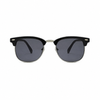 Legacy VIENNA black frame grey polarized lens front view on pure white
