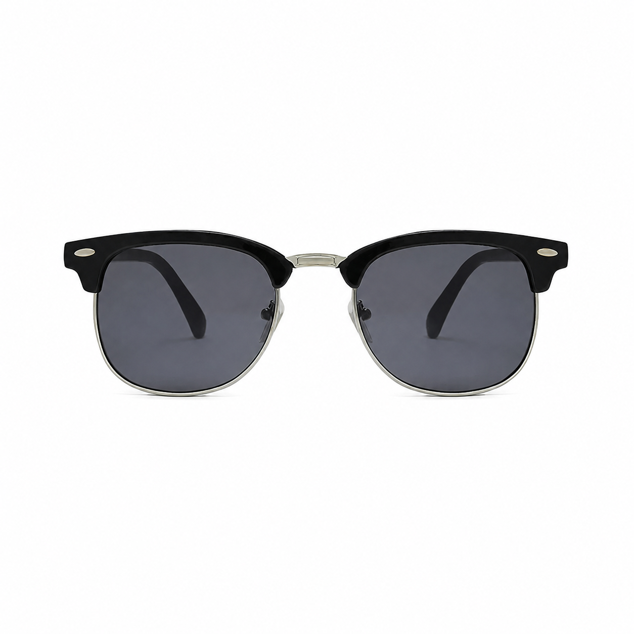 Legacy VIENNA black frame grey polarized lens front view on pure white