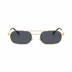 ZURICH gold frame black lens sunglasses front view