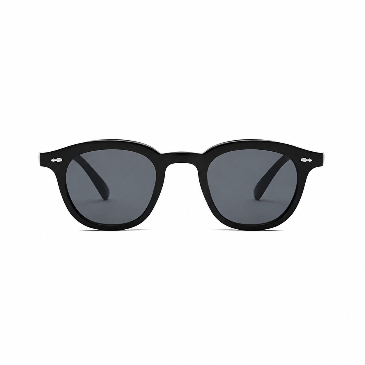 LISBON polarized UV400 geometric sunglasses on pure white background