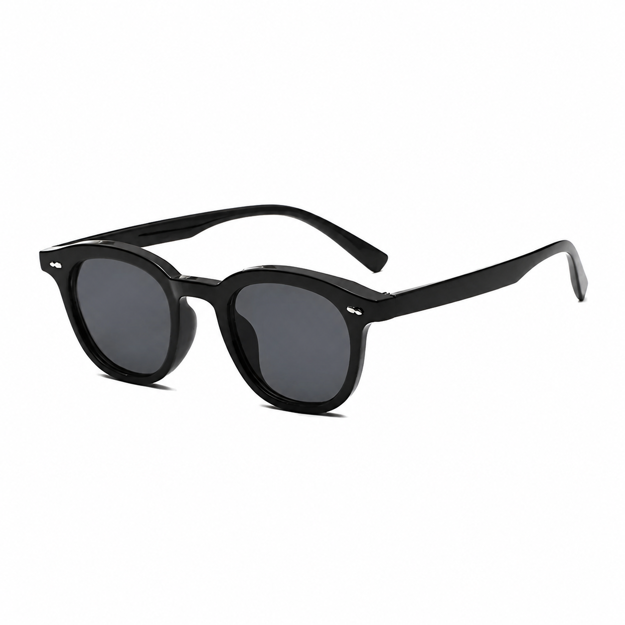 LISBON polarized UV400 geometric sunglasses on pure white background