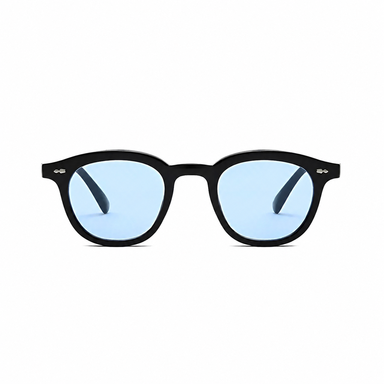 LISBON polarized UV400 geometric sunglasses on pure white background