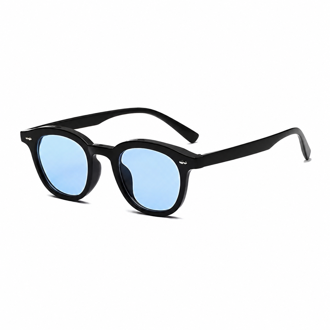 LISBON polarized UV400 geometric sunglasses on pure white background