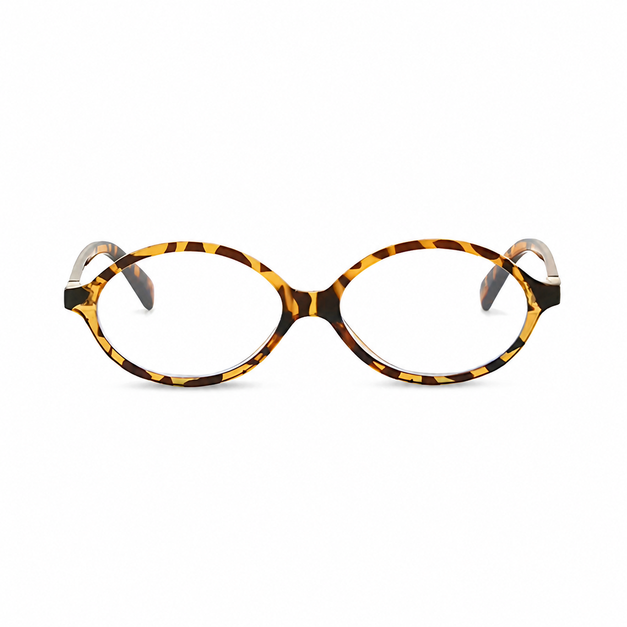 MARRAKECH oval sunglasses Havana clear front