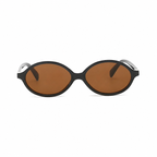 MARRAKECH oval sunglasses black brown front