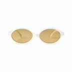 MARRAKECH oval sunglasses ivory amber front