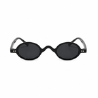NAPLES black oval polarized sunglasses front on pure white