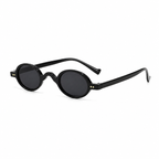 NAPLES black oval polarized sunglasses diagonal on pure white