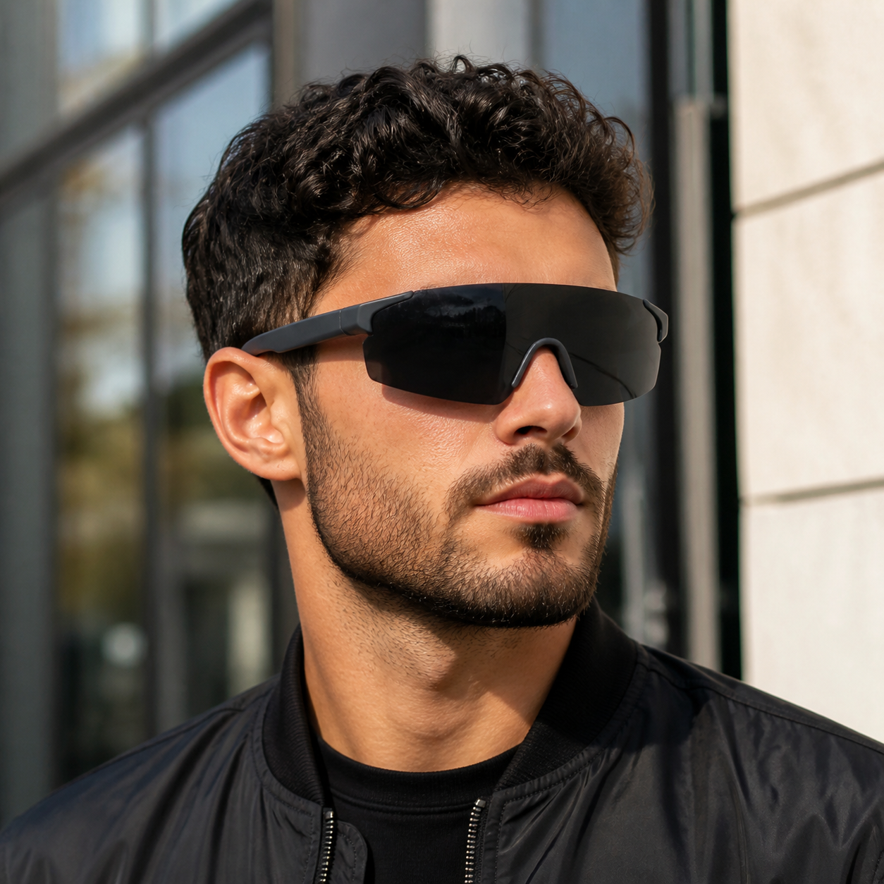 NASH Graphite Black Lightweight Shield Sunglasses 6