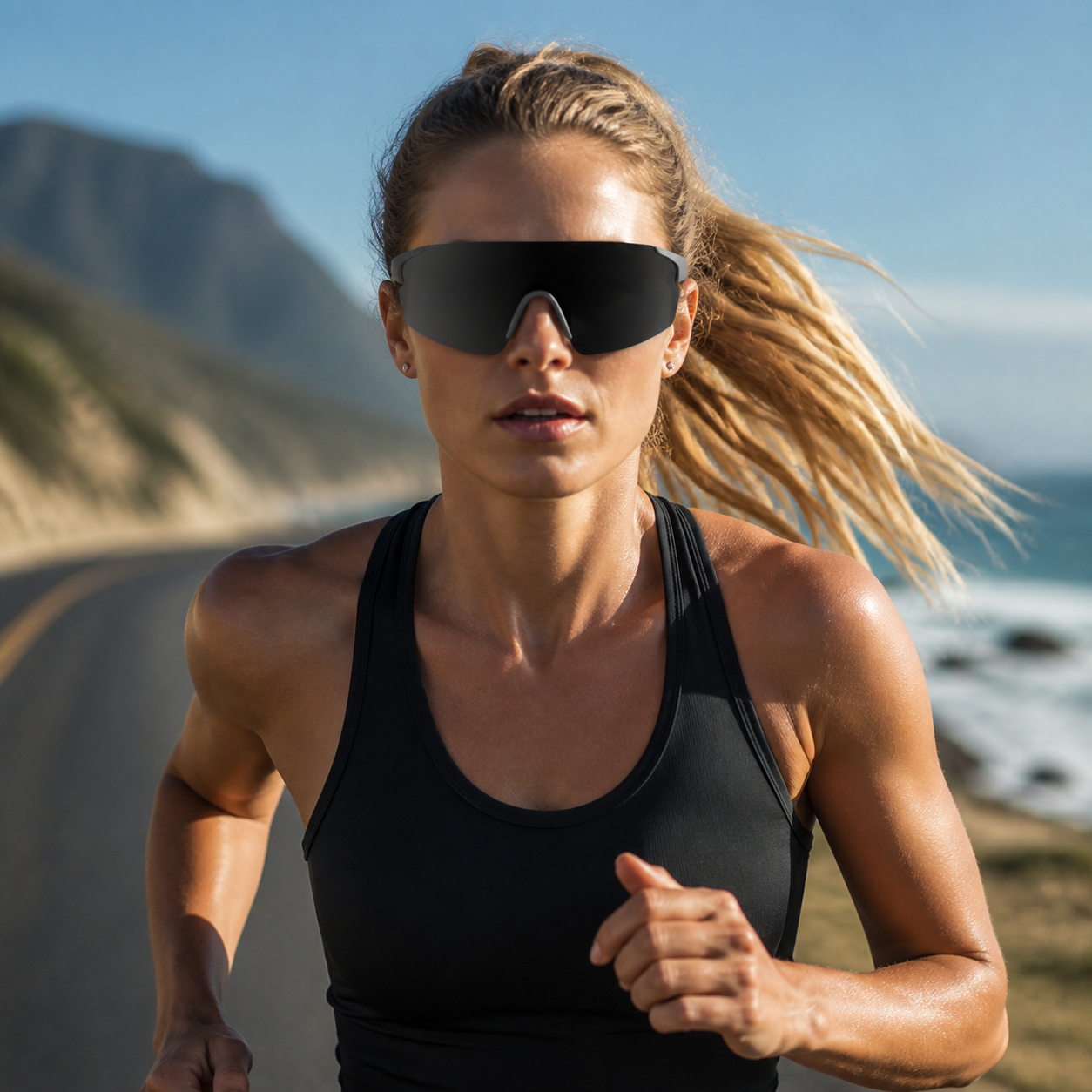 NASH Midnight Black Lightweight Shield Sunglasses 7