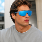 NASH Ocean Blue Lightweight Shield Sunglasses 6