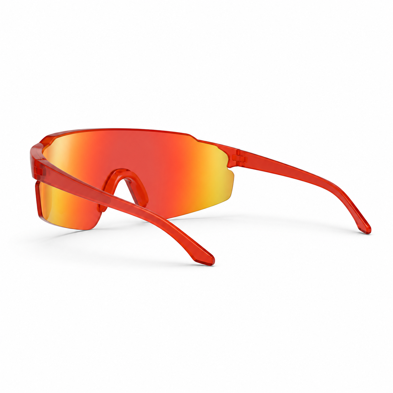 NASH Sunset Red Lightweight Shield Sunglasses 4