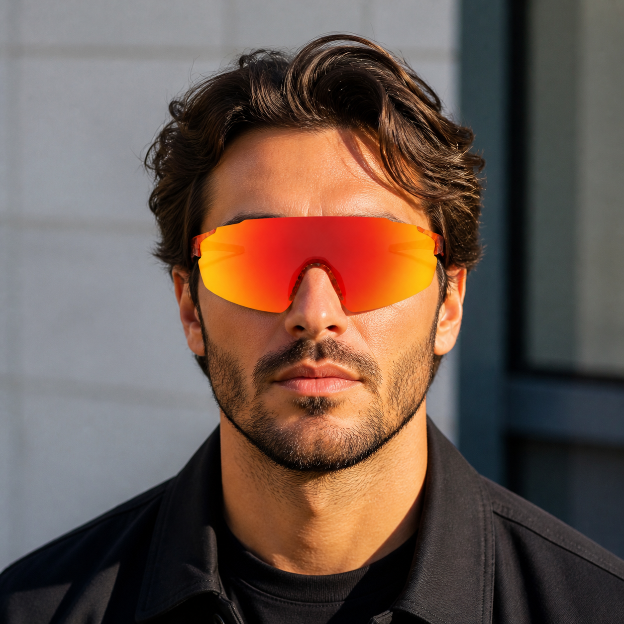 NASH Sunset Red Lightweight Shield Sunglasses 6