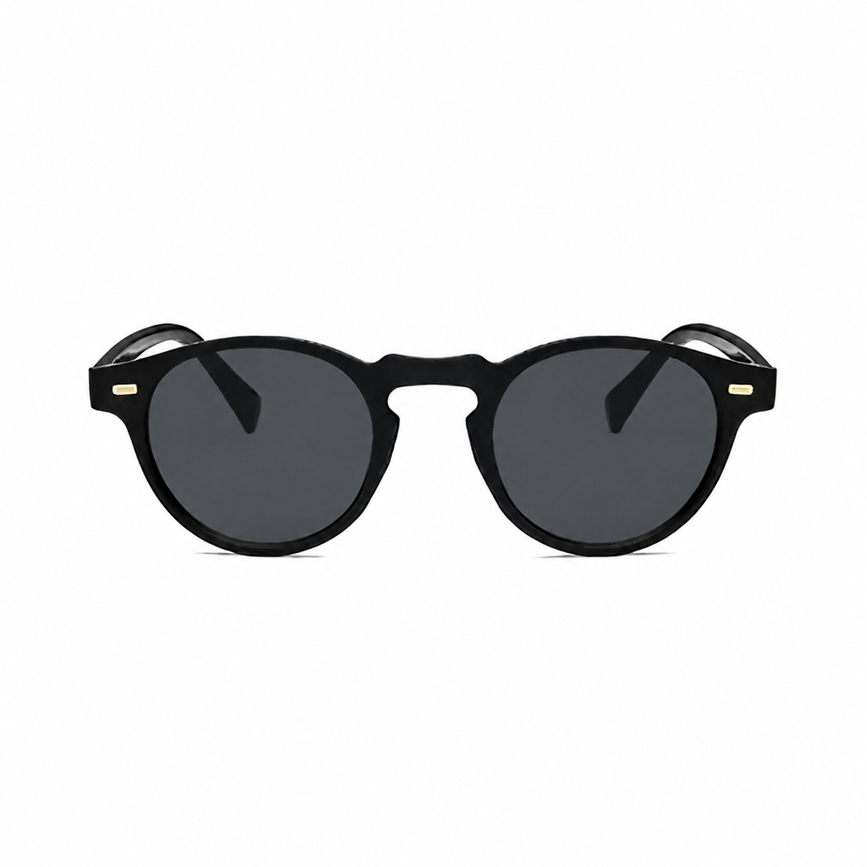 Legacy PORTO black frame round sunglasses diagonal view