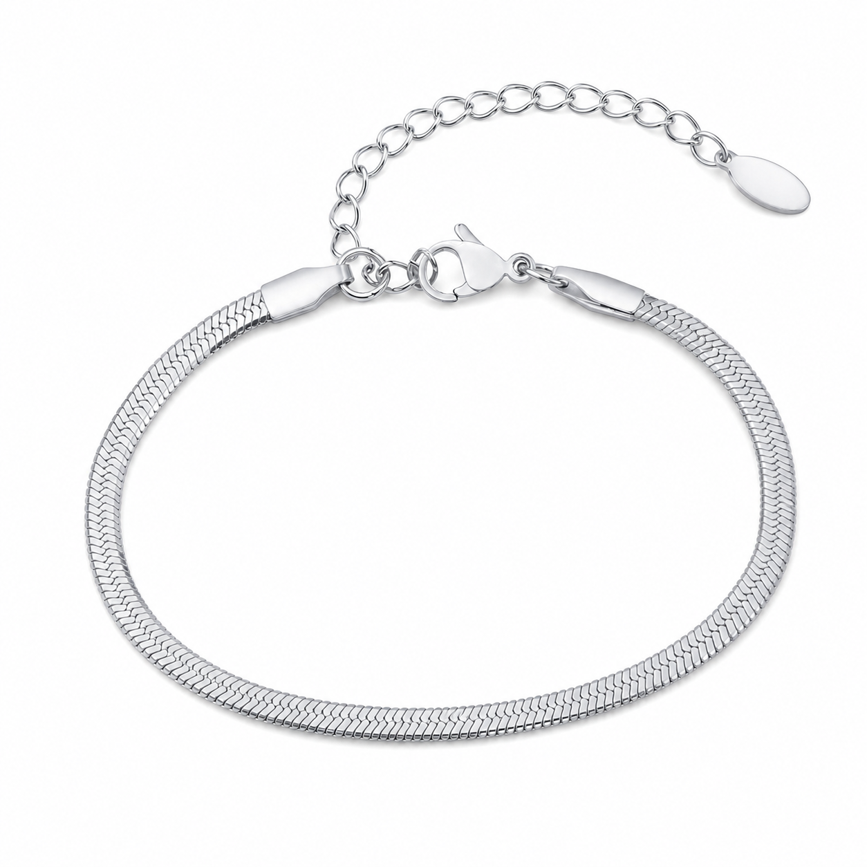 Silver stainless steel bracelet BR-1278S