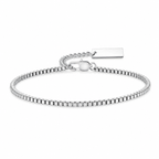 Silver stainless steel bracelet BR-1989S-19