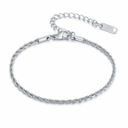 Silver stainless steel bracelet BR-979S-16-2