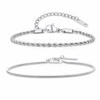 Silver stainless steel bracelet Set 7