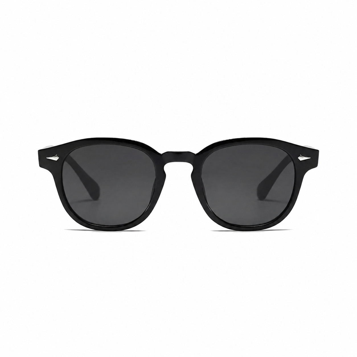 TULUM black frame black lens sunglasses front view