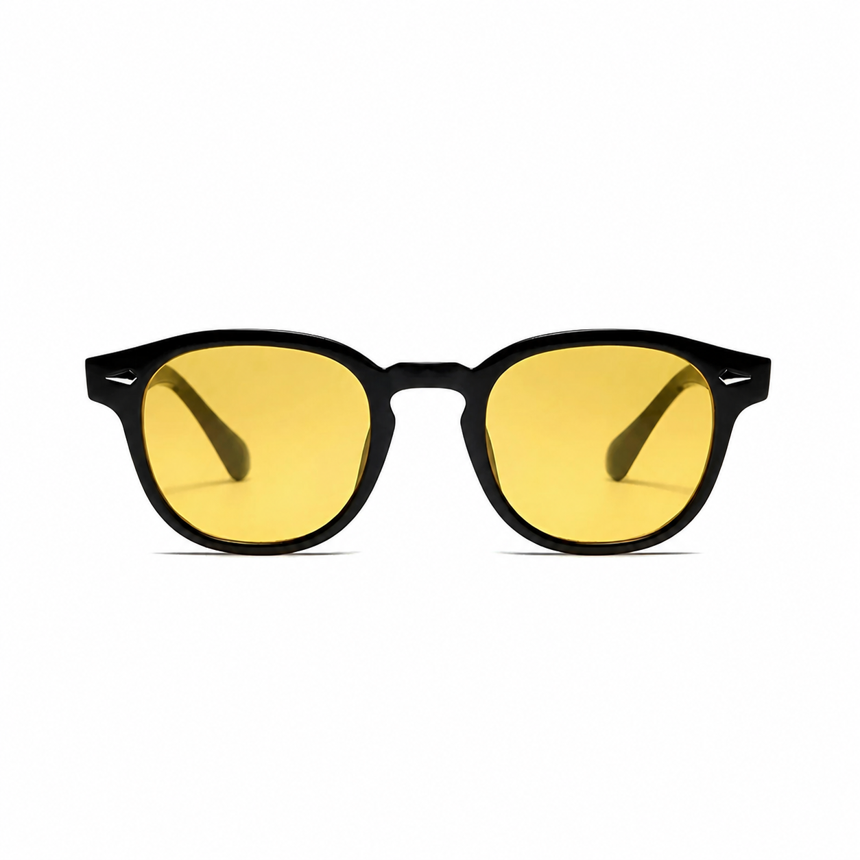 TULUM black frame yellow lens sunglasses front view