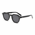 VALENCIA black frame black lens sunglasses diagonal view