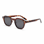 VALENCIA tortoise frame black lens sunglasses diagonal view